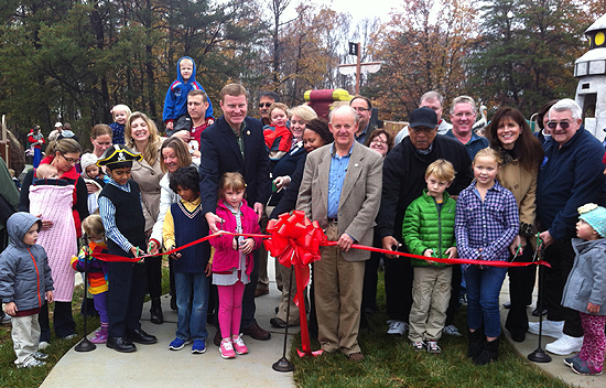 Ribbon cutting.