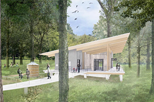 Sully Woodlands Stewardship Education Center rendering.