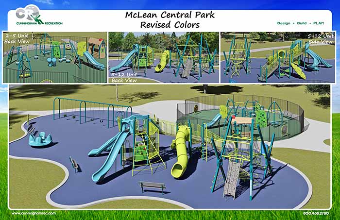 Rendering of McLean Central Park Playground.