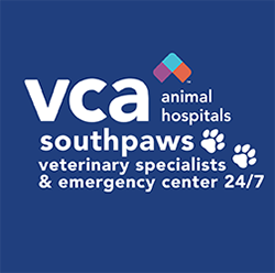 VCA Animal Hospitals South Paws logo.