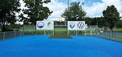 Basketball and futsal court at Stratton Woods Park in Reston, VA.