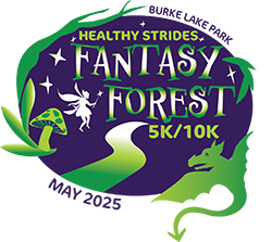 2025 Healthy Strides Fantasy Forest 5K/10K logo.