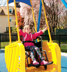 Girl in the Liberty Swing.