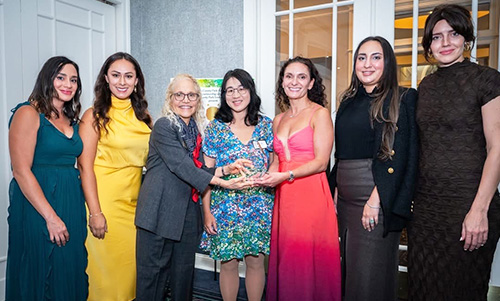 Seven women with the Eakin Philanthropy Award.