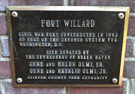 Fort Willard plaque.